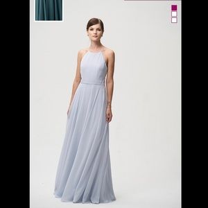 Jenny Yoo Luca dress in Caspian Sea